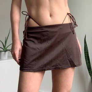 Brown low rise mini skirt from the 2000s